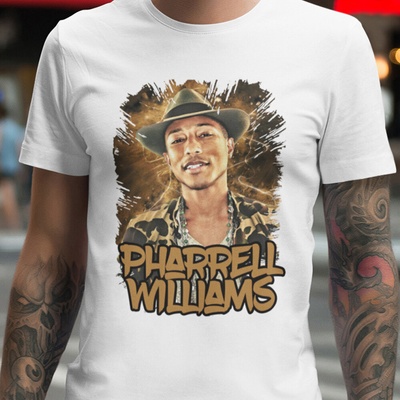 Tričko s potlačou Pharrell biela