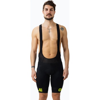 Alé Мъжки къси панталони за колоездене Alé Corsa Bibshort black/yellow L13654018