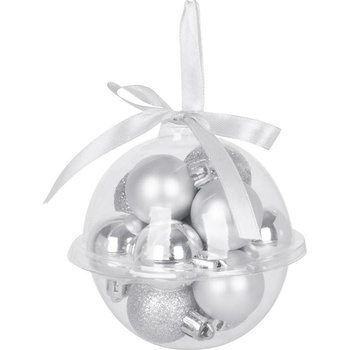 MagicHome Gule 12 ks 3 cm strieborné na vianočný stromček