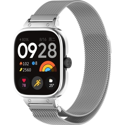 VSECHNONAMOBIL 101552 SET MILANESE Kovový obal na hodinky + řemínek Xiaomi Redmi Watch 5 stříbrný