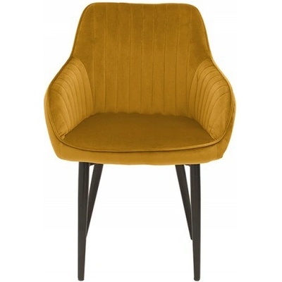 Ainnde Turin tmavě žlutá samet 2 ks