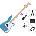 Squier Sonic Precision Bass MN SET 2 California Blue Електрическа бас китара