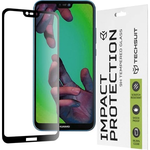 Techsuit Протектор за Huawei P20 Lite - 111D Full Cover / Full Glue Glass - черен