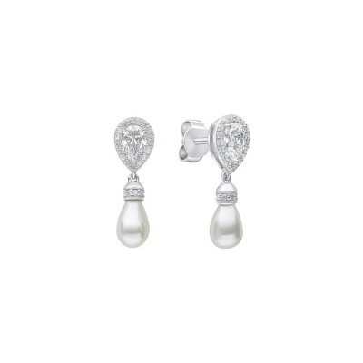 Diamonfire Luxusné strieborné náušnice E6404