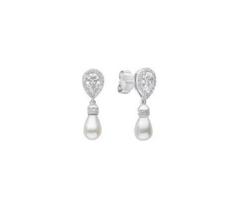 Diamonfire Luxusné strieborné náušnice E6404