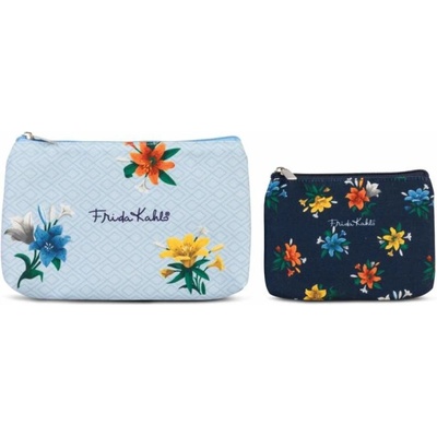 Frida Kahlo set kosmetických tašek S,L 62215-4400 modrá 2 ks