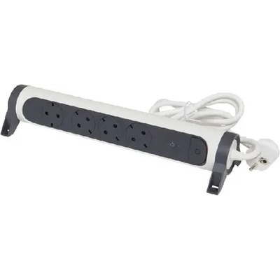 Legrand РАЗКЛОНИТЕЛ 4х ШУКО КАБЕЛ 1, 5м С ЗАЩИТА legrand - БЯЛ/СИВ (lg-694507)
