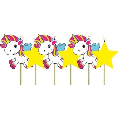Folat Svíčky dortové Jednorožec a hvězdy