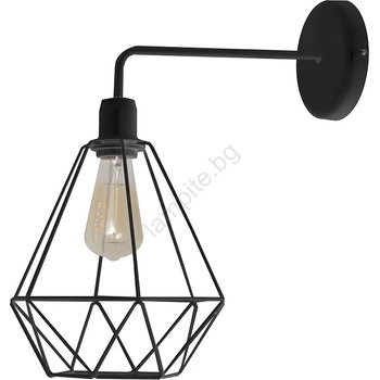 Image 1 of Helam Стенна лампа KARO 1xE27/15W/230V черна (HE0468)