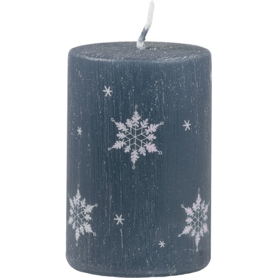 Unipar Тъмно синя ледена свещ, време за горене 18 ч Ice Natur - Unipar (Ice Natur Grey Pillar 50x75)