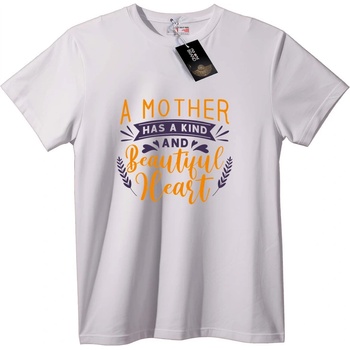 NOONEBRAND Тениска Добро и Красиво Сърце на Майка - 3XL, White