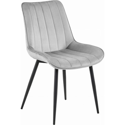 Textilomanie Sosa Světle šedá sametová s černými nohami