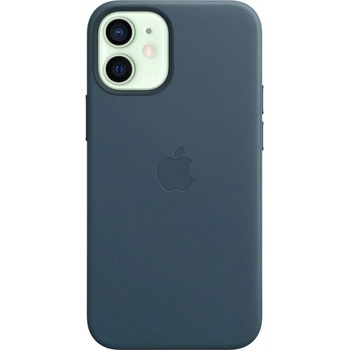 Apple iPhone Leather Case with MagSafe - оригинален кожен кейс (естествена кожа) за iPhone 12 Mini (тъмносин)