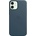 Apple iPhone Leather Case with MagSafe - оригинален кожен кейс (естествена кожа) за iPhone 12 Mini (тъмносин)