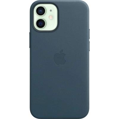 Apple iPhone Leather Case with MagSafe - оригинален кожен кейс (естествена кожа) за iPhone 12 Mini (тъмносин)