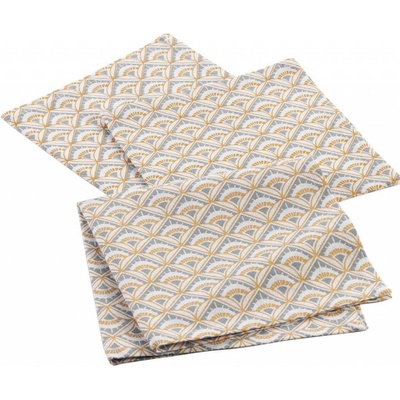 Douceur d'intérieur bavlna ubrousky Astre 3ks v béžové barvě se vzorem 40x40cm