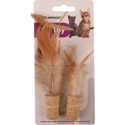 Flamingo коркова играчка за котка 1 бр
