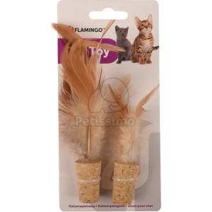 Flamingo коркова играчка за котка 1 бр