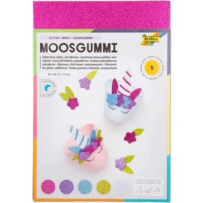Pěnová guma A4 barevná s glitry