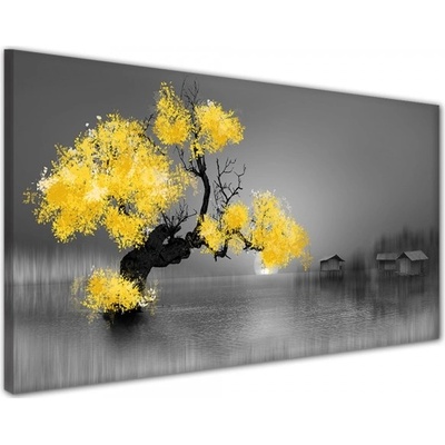 Divio Obraz na plátně žlutý strom, vzor 41318 Velikost: 30x60 cm