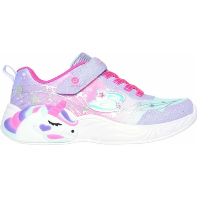 Skechers dievčenská obuv Lights Unicorn Wishful Magic K 2025 lavender/hot pink Fialová