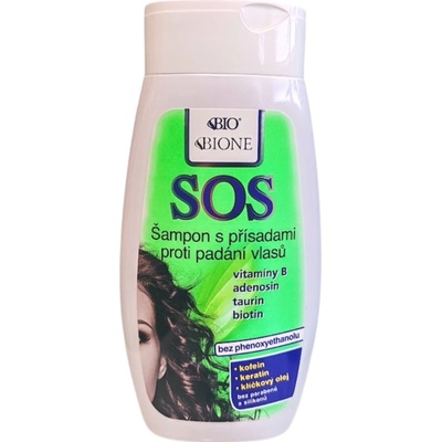 Bione cosmetics Šampón na vlasy SOS s prísadami proti vypadávaniu vlasov 260 ml
