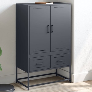 vidaXL Висок шкаф, антрацит, 68x39x111, 5 см, стомана (846610)