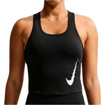 Nike Дамски потник с широка презрамка Nike Women's Tempo Swoosh Run Dri-Fit Tank Tank top - Black / Reflective Silver / White (916-7769-0114)
