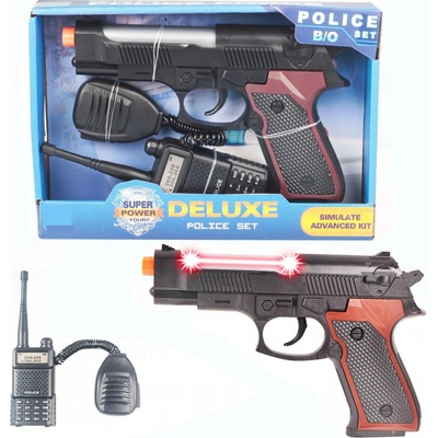 Sparkys policejní pistole a vysílačka