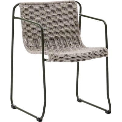 Kave Home Maurina zahradní jídelní židle Světle šedá