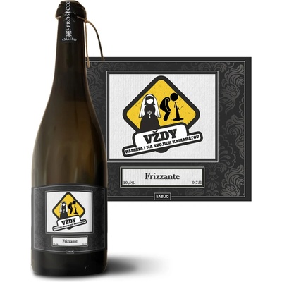 Sablio Vždy pamätaj na svojich kamarátov Prosecco biele suché šumivé víno 10,5 % 0,75 l (holá fľaša)