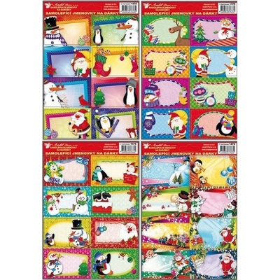 Anděl Samolepicí jmenovky na dárky 3D - s glitry - 8 ks - 1475 – Zboží Mobilmania