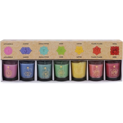 ARÔME Balanced Chakra Sada vonných sviečok 7 x 50 g