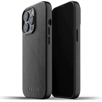 Mujjo Full Leather Case - кожен (естествена кожа) кейс за iPhone 13 Pro Max (черен)