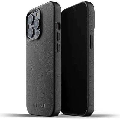 Mujjo Full Leather Case - кожен (естествена кожа) кейс за iPhone 13 Pro Max (черен)