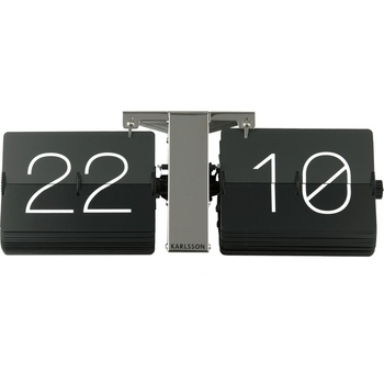 Karlsson Обръщащ се часовник No Case хром (KA5601BK)