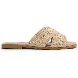 Wheres That From Сандали Wheres That From Women's Where's Flat Sandals - BeigeRaffia