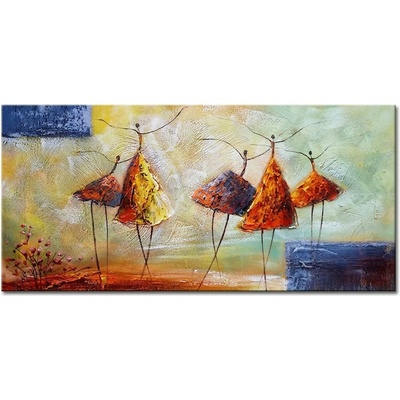 Maľovaný obraz na stenu TANEČNICE 40×80 cm - 40×80 cm / Premium 4 cm