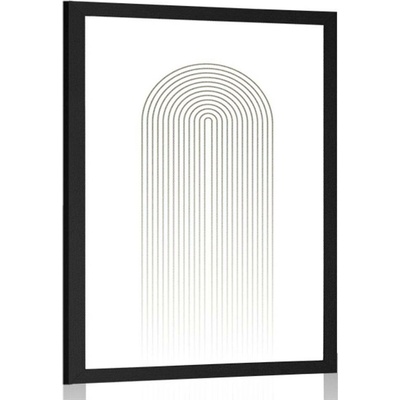 Plakát minimalistická duha Mid-Century - 30x45 no frame