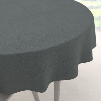Biante Okrúhly obrus/imitácia brúsenej kože Alcantara ALC-019 Antracitovo sivý Ø 70 cm
