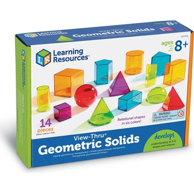 Montessori Průhledná barevná geometrická tělesa – Hledejceny.cz