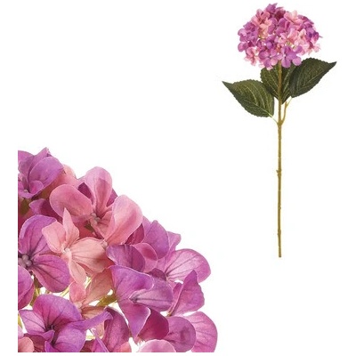 Umelá kvetina hortenzie fialová 75 cm
