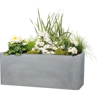 Scheurich Květináč Cube Box Stony Grey Länge 60 cm
