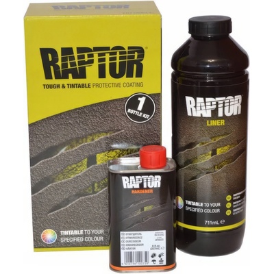 Raptor farebný tvrdý ochranný náter SET ral 1004 zlatožltá 1,05L