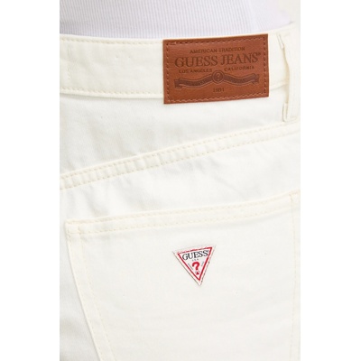 Guess Jeans Дънков къс панталон Guess Jeans в бежово с изчистен дизайн с висока талия W5GD0Y D5M62 (W5GD0Y.D5M62)