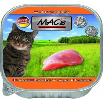 MAC's Mac’s Cat Adult GRAIN FREE, пастет за пораснали котки, БЕЗ ЗЪРНО, с чисто пуешко месо, 85 гр - Германия - 502VE