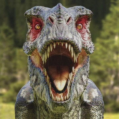 (D) 3D pohľadnica štvorec T-REX selfie
