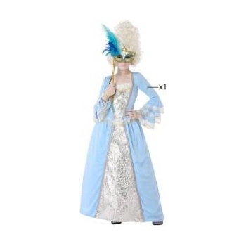 BigBuy Carnival Маскировъчен костюм за деца Куртизанка Син Селесте Размер 10-12 години