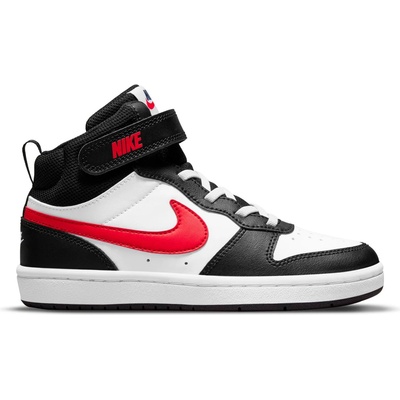 Nike Детски маратонки Nike Kid's Court Borough Mid 2 BPV Sneakers - White / University Red / White / Black - размер 34 (EU) (702-6312-0121)