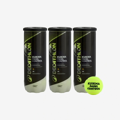 KUIKMA Tlakované míčky na padel Control 3 x 3 ks